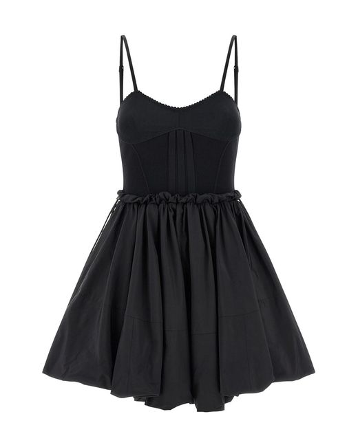 The Attico Black Taffeta Dress