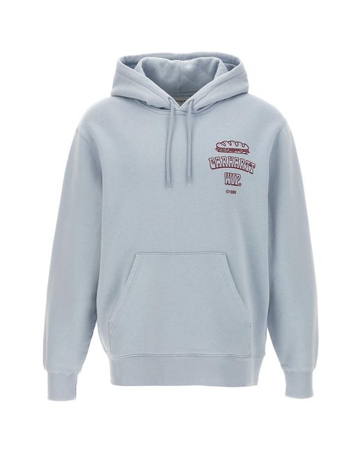 Carhartt Blue 'hooded Sandwich' Sweatshirt for men