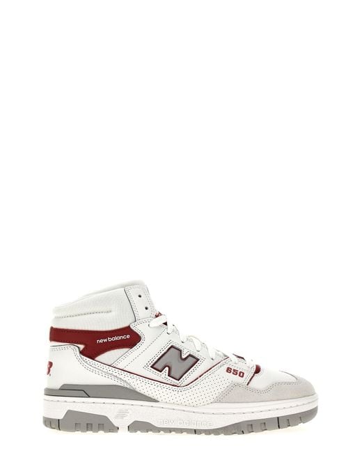 New Balance White '650' Sneakers