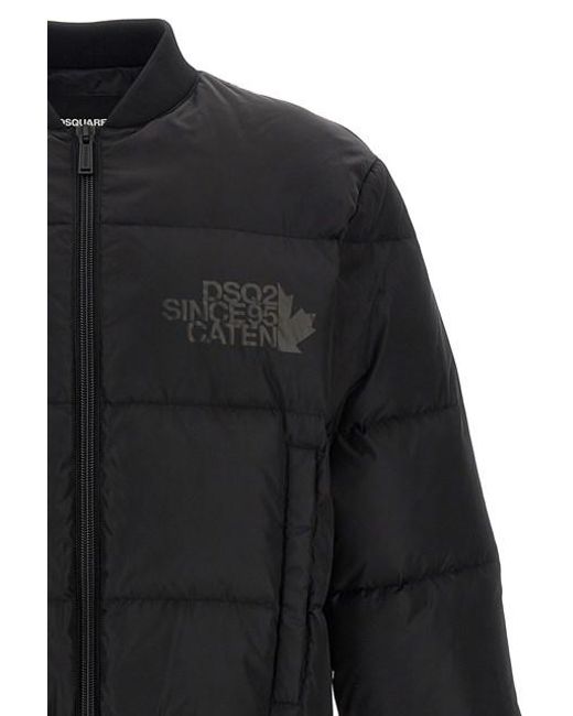 Bomber Imbottito di DSquared² in Black da Uomo