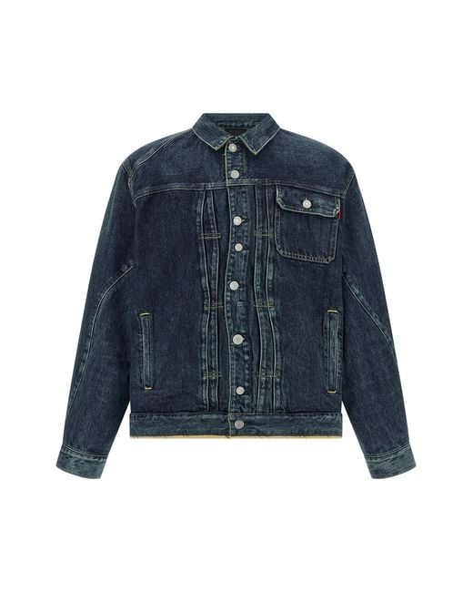 Undercover Blue Sinuous Seams Jacket for men
