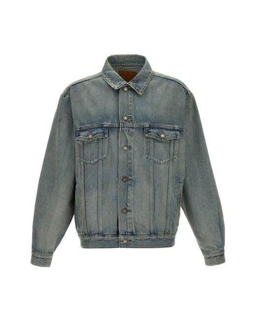 Saint Laurent Gray 'trucker' Jacket for men