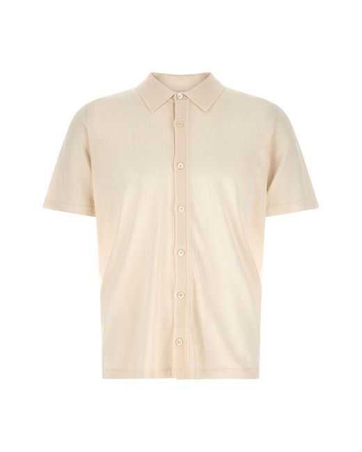 Roberto Collina White Knitted Shirt for men