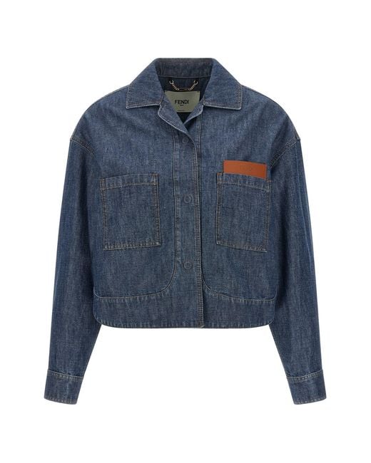 Fendi Blue Chambray Denim Jacket