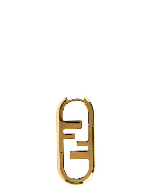 Fendi Metallic 'o'lock' Single Earrings