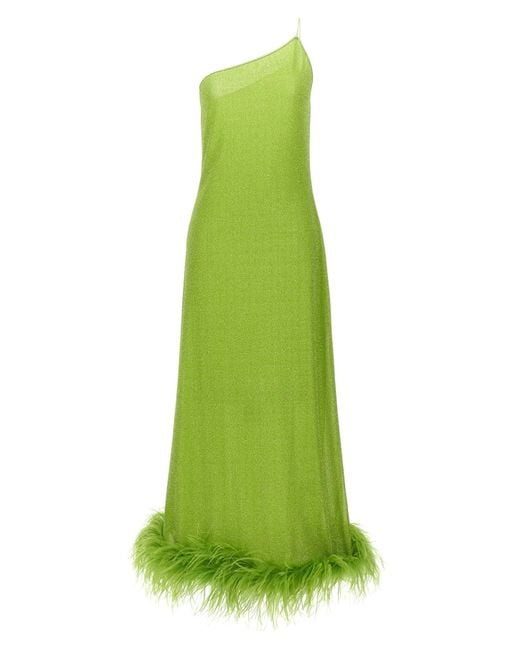 Oseree Green Langes Kleid "Lumiere Plumage"