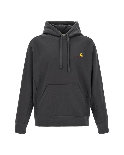 Carhartt Gray 'american Script' Hoodie for men