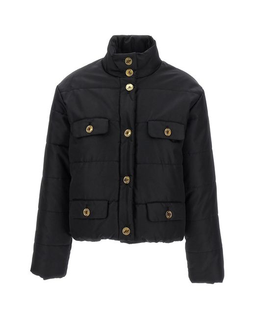 Moschino Black Logo Button Down Jacket