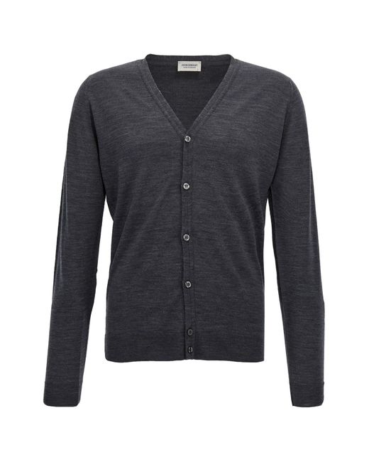 John Smedley Blue 'petworth' Cardigan for men