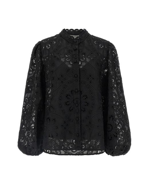 Zimmermann Black 'rhiannon' Shirt
