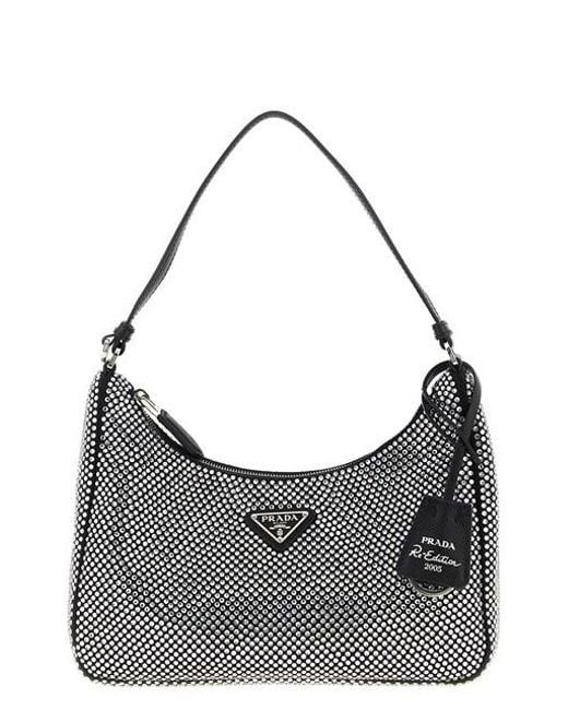 Prada Gray ' Re-edition 2005' Shoulder Bag