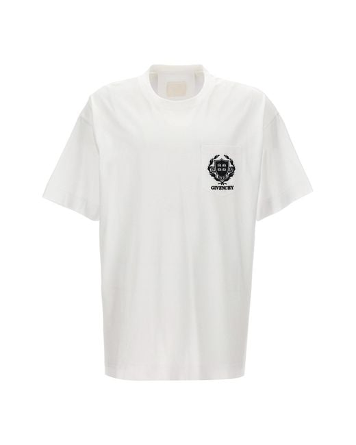 Givenchy T-Shirt Mit Logostickerei in White für Herren