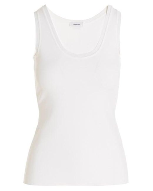 Tank top basic di Ferragamo in White