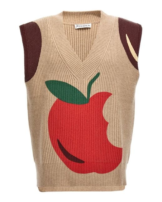J.W. Anderson Weste "The Apple Collection" in Red für Herren