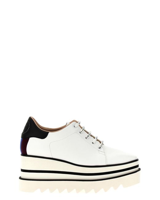 Stella McCartney White 'sneak-elyse' Wedge
