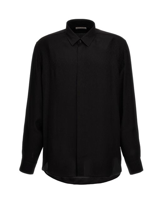 Saint Laurent Black Plumetis Shirt for men