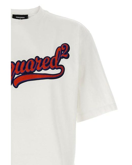 T-Shirt 'Sponge Patch' di DSquared² in White da Uomo