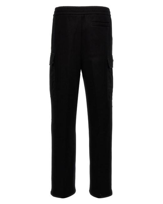 Jogging cargo inserti nylon di Prada in Black da Uomo