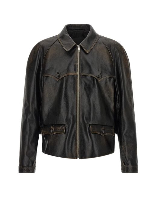 Prada Black Leather Jacket for men