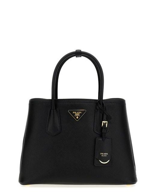 Borsa a mano saffiano di Prada in Black