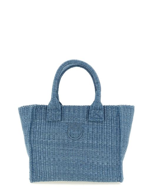 Pinko Blue 'beach' Mini Shopping Bag