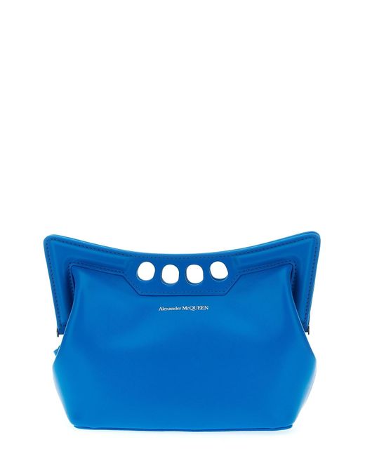 Alexander McQueen Blue 'peak Mini' Shoulder Bag