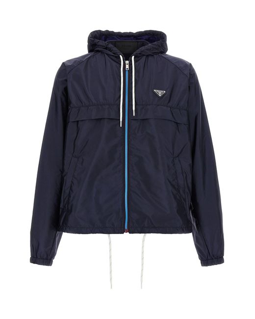 Prada Blue Blouson Re-Nylon for men