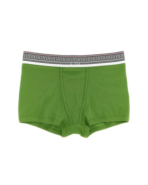 Versace Green Slip "Greca"
