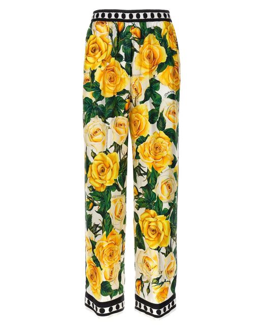 Dolce & Gabbana Yellow Hose "Rose Gialle"