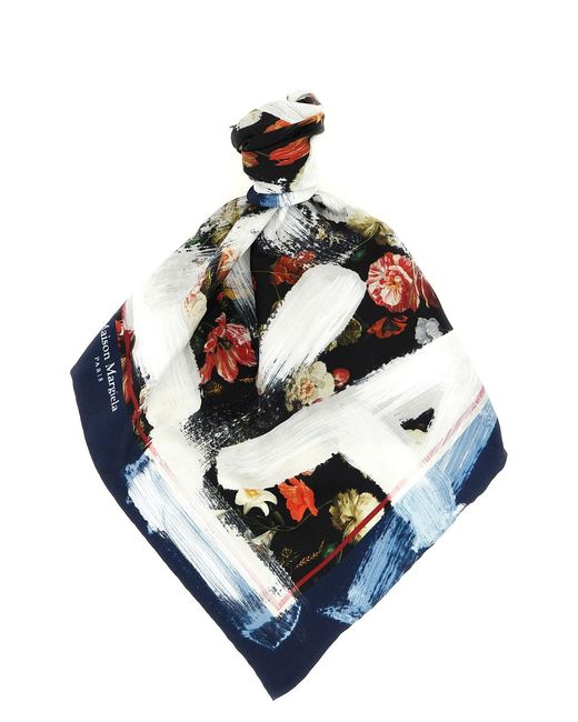 Maison Margiela Blue Silk Scarf