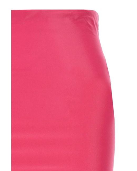 Lycra Miniskirt Beachwear Fucsia di The Attico in Pink