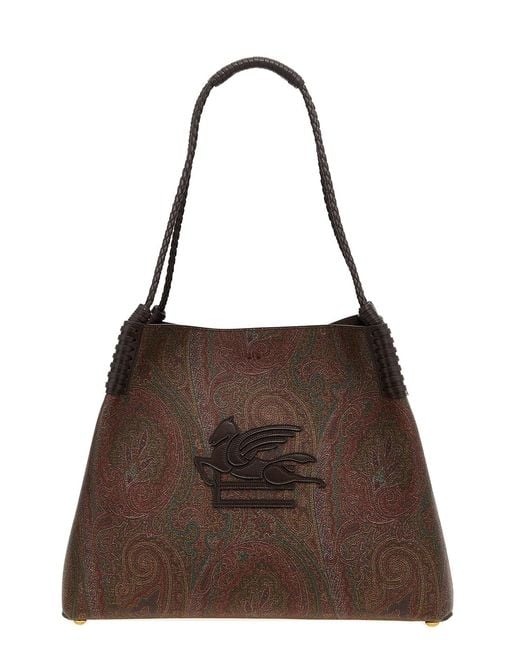 Etro Brown Medium 'libra' Shopping Bag
