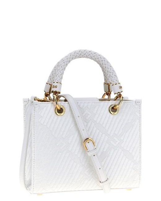 Borsa 'Tote' piccola di Elisabetta Franchi in White