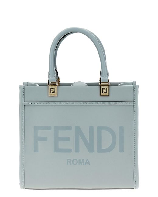 Fendi Blue 'sunshine Small' Shopping Bag