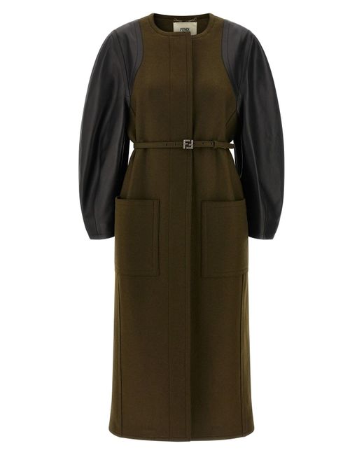 Fendi Green Wool Felt' Coat