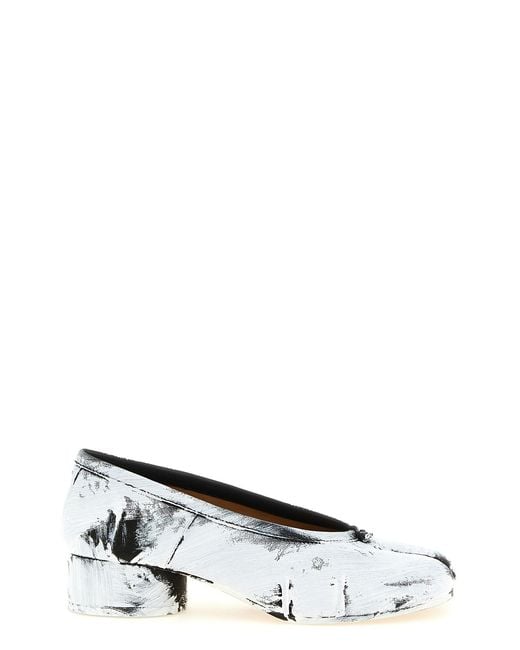 Maison Margiela White 'tabi' Heeled Ballet Flats