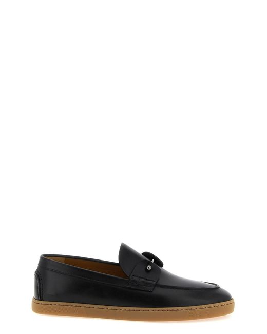 Christian Louboutin Black 'chambeliboat' Loafers for men