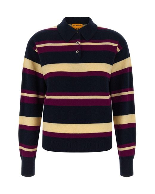 Guest In Residence Blue Polohemd "Collegiate Stripe"