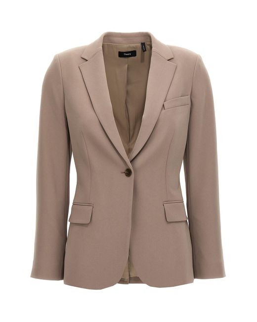 Theory Brown 'staple' Blazer