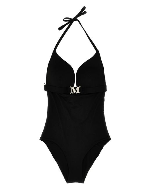 Max Mara Black 'cecilia' One-piece Swimsuit