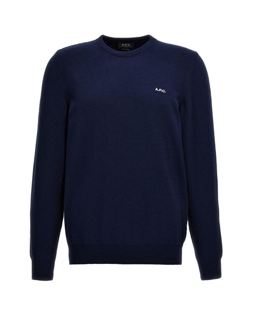 A.P.C. Blue 'victoria' Sweater for men