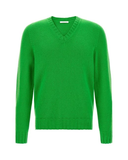Oliver Lattughi Green Cashmere Sweater for men