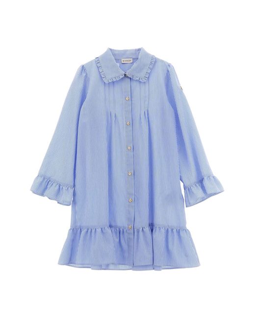 Moncler Blue Striped Dress