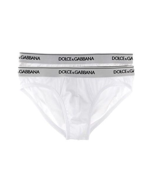 Dolce & Gabbana White 'midi Brief' 2-pack Briefs for men