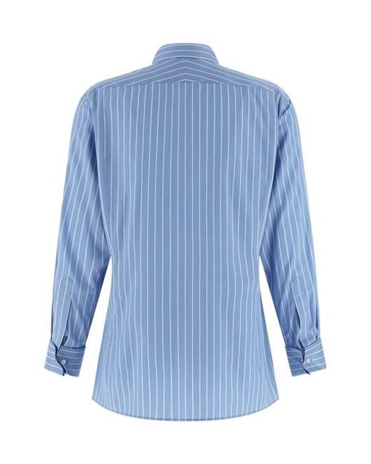 Camicia Cotone E Seta di Auralee in Blue