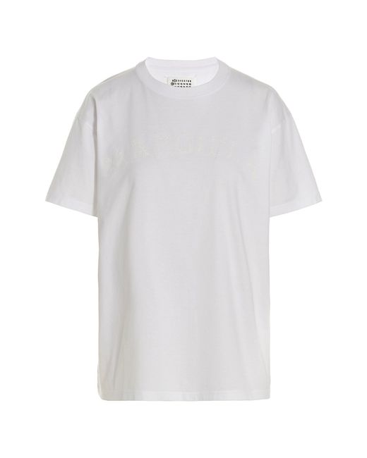 Maison Margiela White Cotton Crewneck T-Shirt