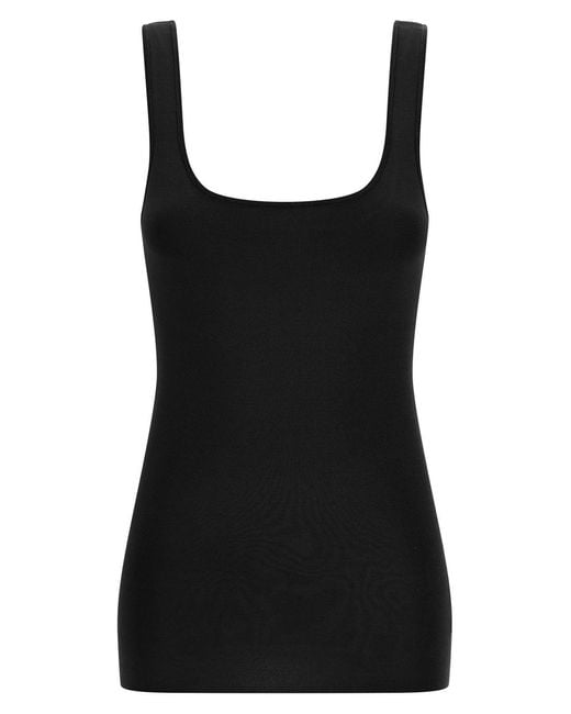 Entire studios Black Square Neckline Top