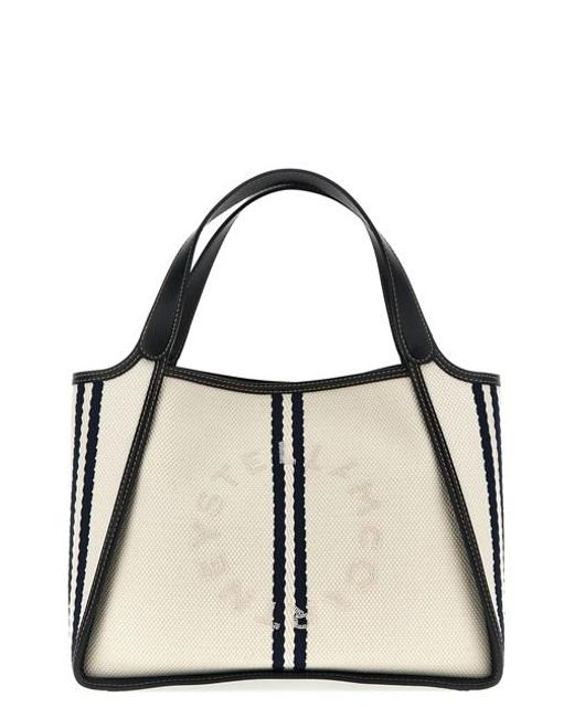 Stella McCartney White ' Logo Ryder' Shopping Bag