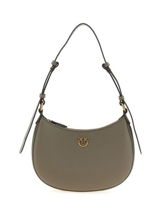 Pinko Gray 'half Moon Mini' Shoulder Bag