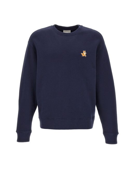 Maison Kitsuné Blue 'speedy Fox Patch' Sweatshirt for men